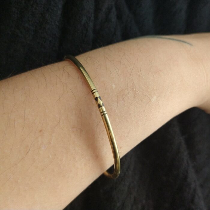 Bracelet jonc Ténéré laiton